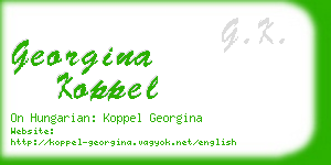 georgina koppel business card